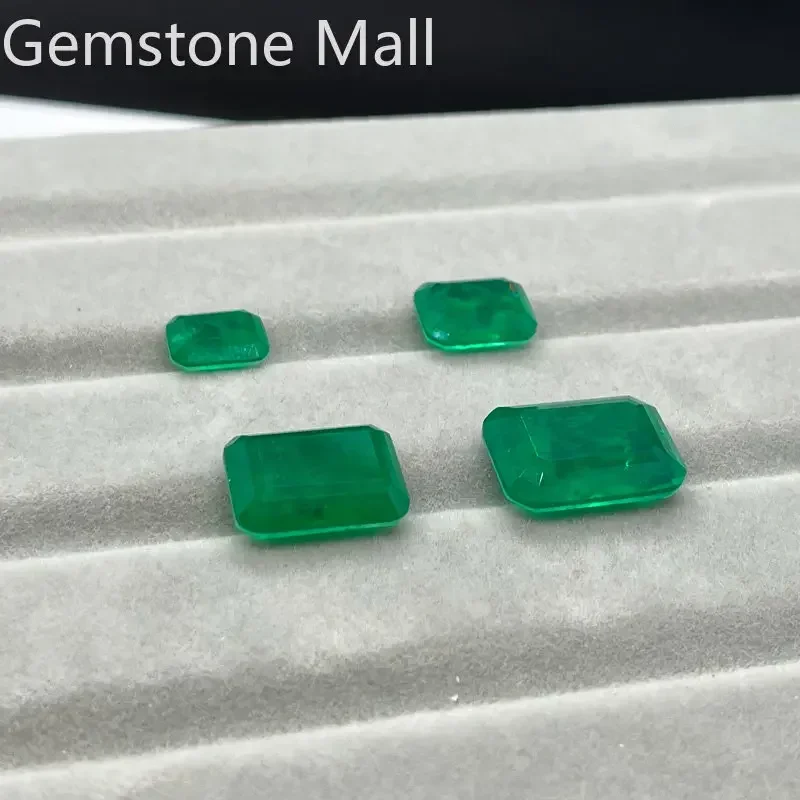 أحجار كريمة باللون الزمردي الأخضر لمتاجر المجوهرات ، كريستال تم إنشاؤه في المختبر ، صنع الإنسان عالي الجودة ، سعر الجملة ، مورد سهل الاستخدام