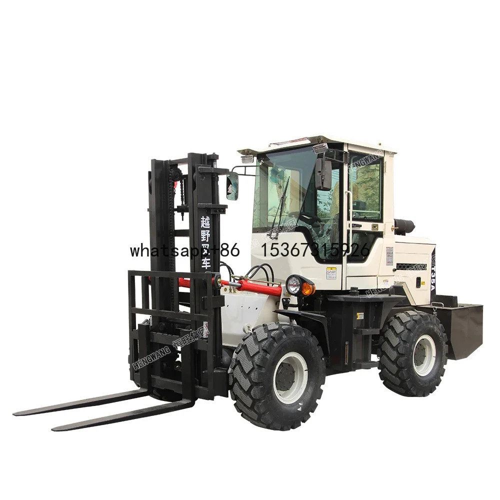 4x4 wheel drive forklift rough terrain forklift truck 3ton 3.5 ton 5ton 6ton offroad forklift