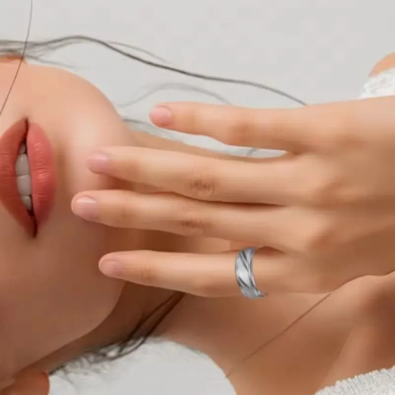 

New 2026 Hot Selling Stainless Steel Slash Couple Rings For Women Men Jewelry Accessories Wholesale Size 7-12