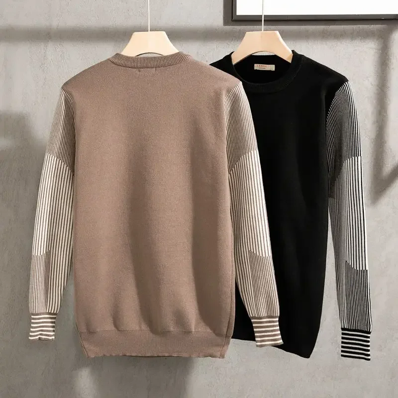 Autumnr and Winter New In Round Collar Pullovers Male Crewneck Men's Knit Sweater High Quality Sweatshirt Top Loose Fit Knitwear