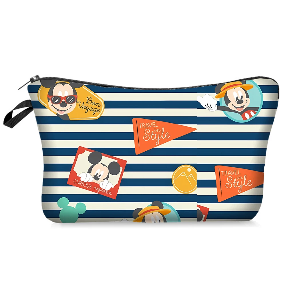 Disney Cosmetic Pouch Cartoon Mickey Mouse Minnie Storage Bag Cute Kawaii Fashion Couple Handbag for Children Women Coin Wallet