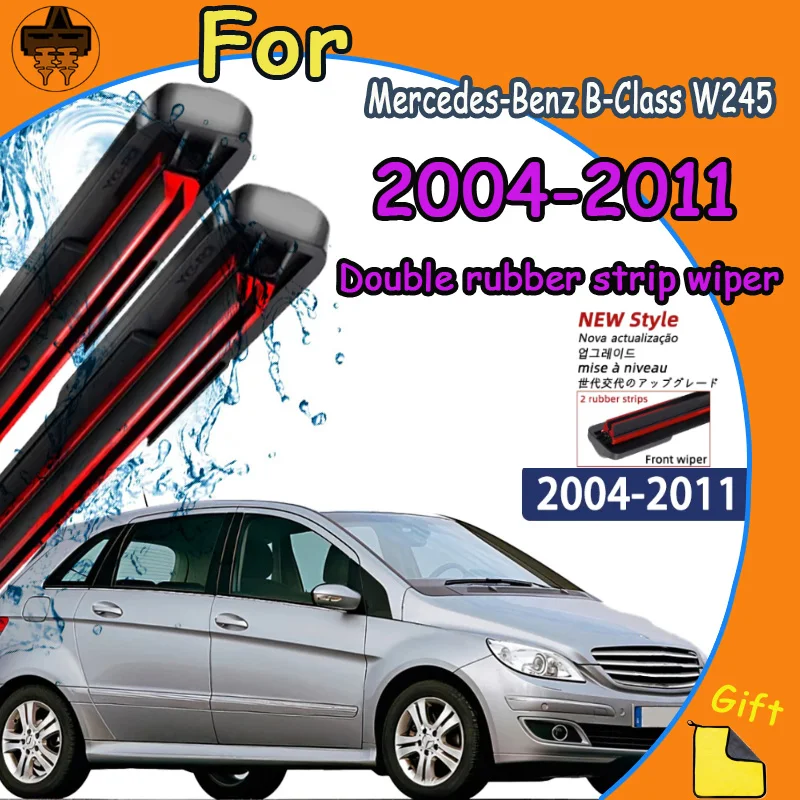 

Front Windshield Wiper Blades 2pcs Windscreen Window Accessories For Mercedes-Benz B-Class W245 2004-2011