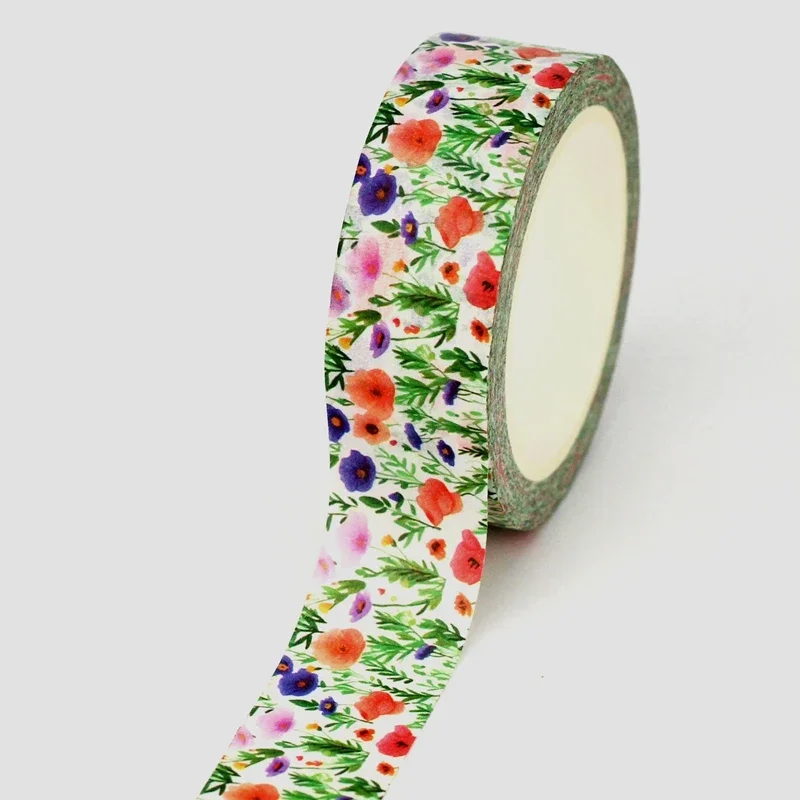 

Новинка, 1 шт., 10 м, деко, ручная работа, цветочные листья, лента васи для скрапбукинга, клейкая маскирующая лента для ведения журнала, милые стационарные ленты