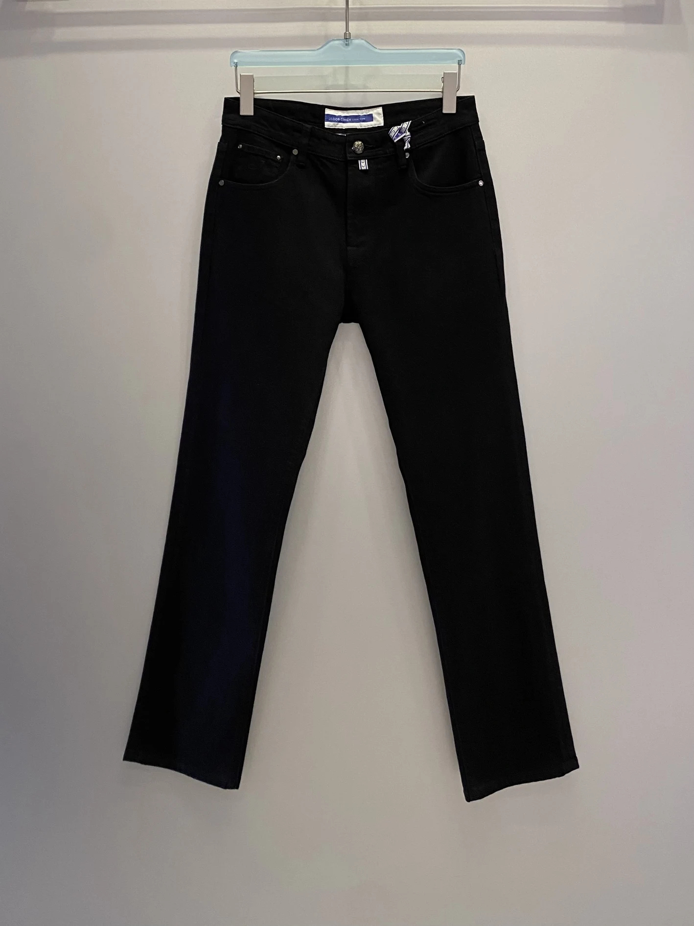 New 2026 Men's Pure Black Straight Leg Denim Jeans 3138 Size Luxury Lightweight Classic Style Casual Comfortable Fit Jeans