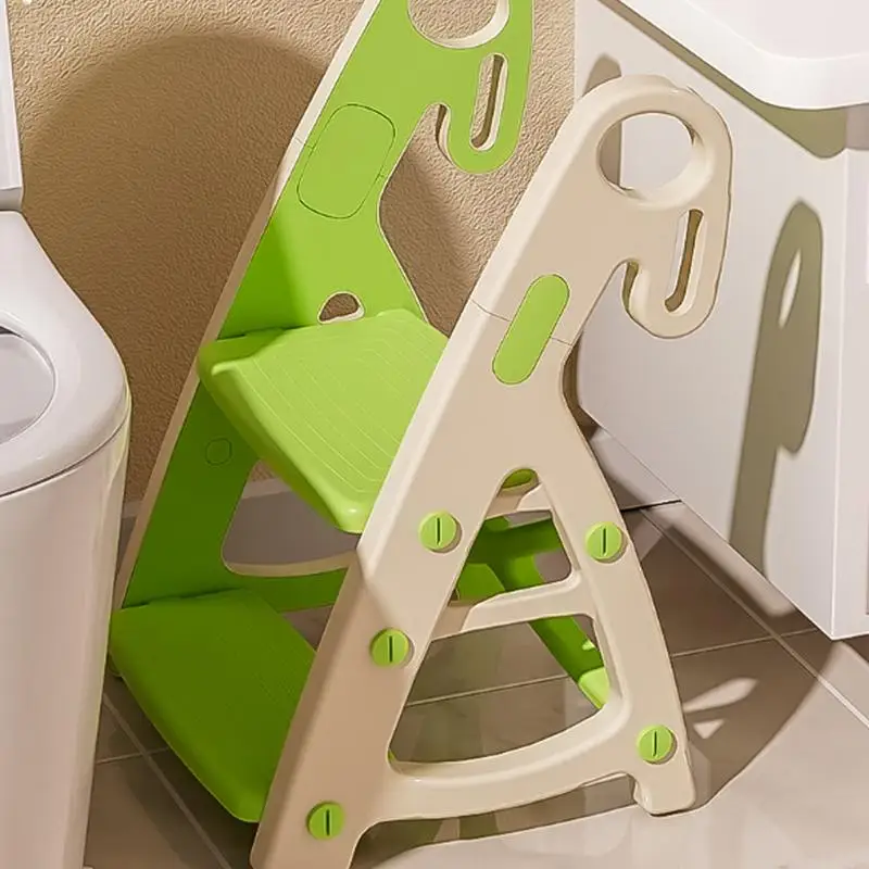 Tabouret d\'entraînement de pot de toilette antidérapant pour enfants, piste de pas, aide de comptoir de cuisine, maison surélevée, 2 étapes,