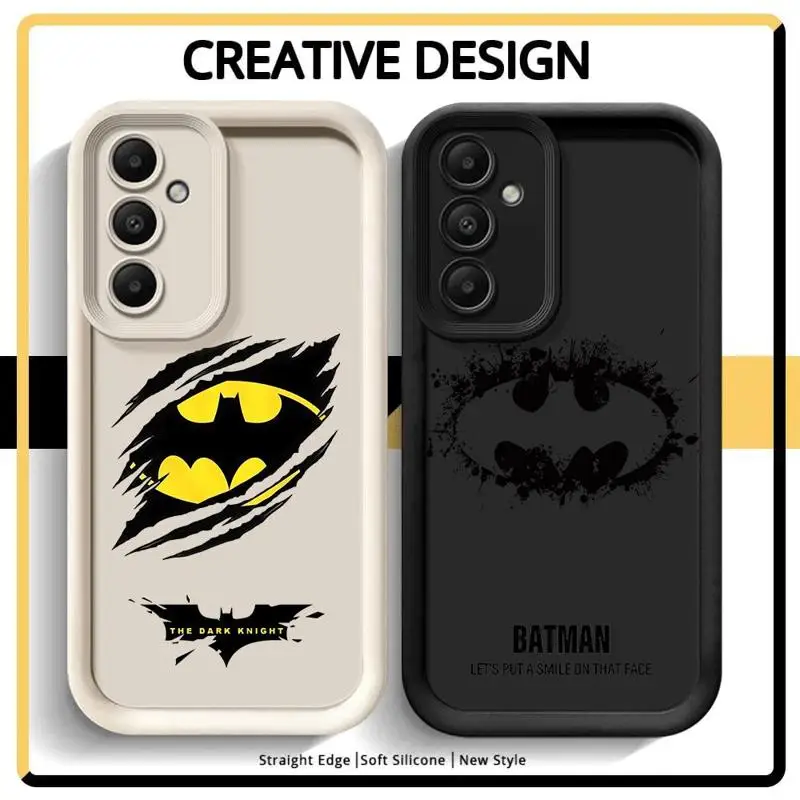 The B-Bat-mans Logo Phone Case for Samsung Galaxy A20 A71 A03 A04e A10s A31 A04s A21s A04 A05s A20s A51 A30 A50 Soft Cover