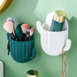 Wall Self-adhesive Storage Rack Toothpaste Holder  Brush Holder Cactus Storage Toothbrush Holder Wall  Bathroom Accessorie