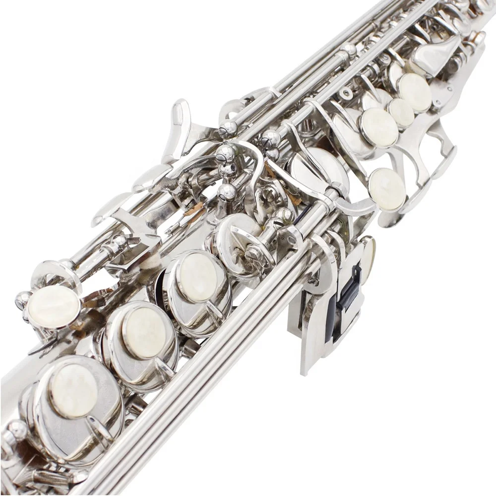 SEASOUND OEM Profissional Saxofone Soprano Prata de Uma Peça JYSS111S Com Tono BB Instrumento Premium Para Músicos