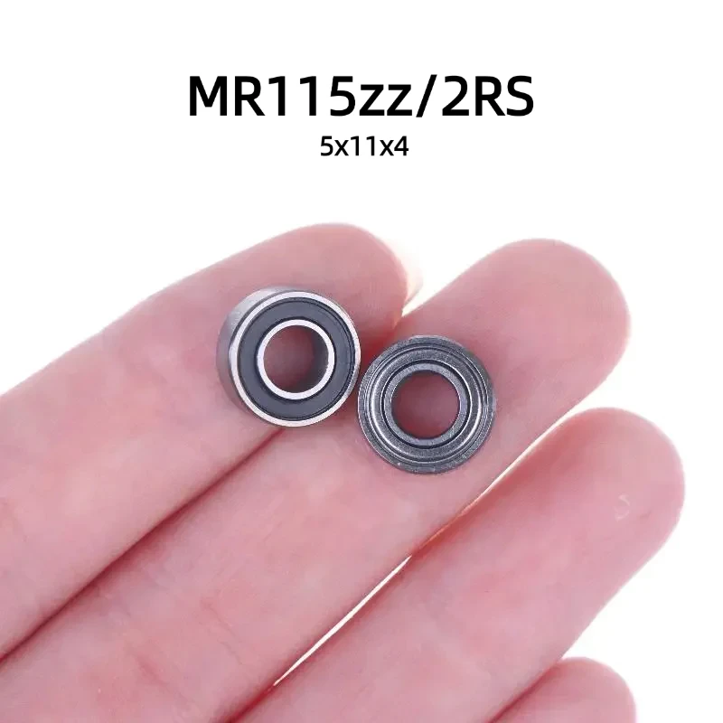 10Pcs Ball Bearings Rubber Sealed MR115 2RS 5*11*4mm MR115ZZ RC Car Miniature Bearing DIY Accessories