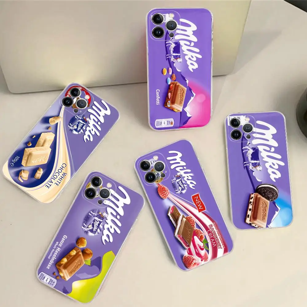 Chocolate Milka Box Phone Case Silicone Soft for iphone 15 14 13 12 11 Pro Mini XS MAX 8 7 6 Plus X XS XR Cover