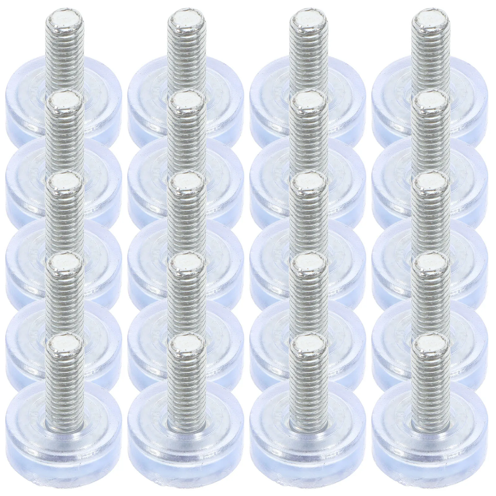 

20Pcs Adjustable Clear Table Feet Pads Screw on Furniture Levelers Non Slip Feet for Chairs Desks Cabinets Leveling Table Foot