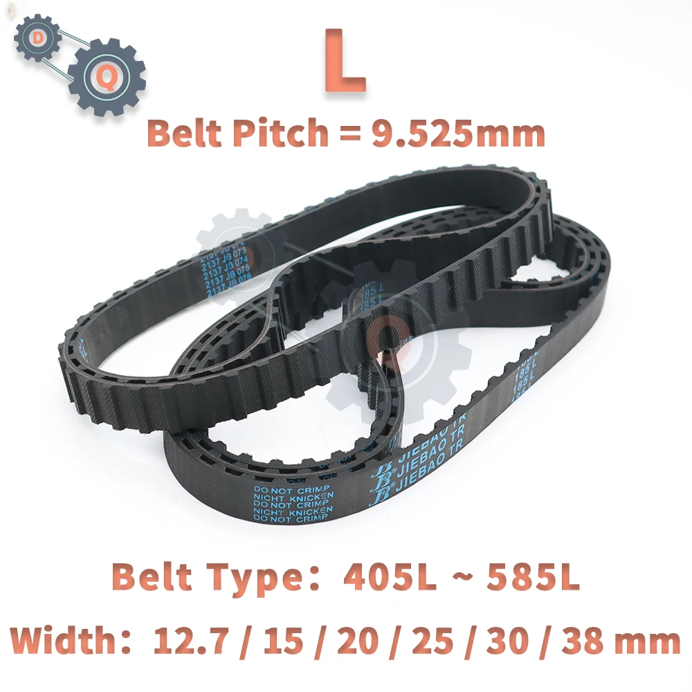 Rubber Belt 405L to 585L Model L Timing Belt Width 12.7mm 15mm 20mm 25mm 30mm 38mm L Synchronous Belt Tooth Pitch 9.525mm L Belt