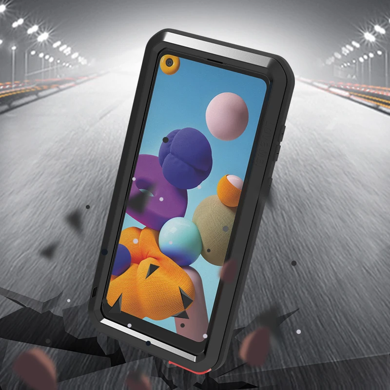 Love Mei Waterproof Case For Samsung Galaxy A21 (us) Case Powerful Metal Armor Shock Dirt Proof Water Phone Cases Sm-a215u (usa)