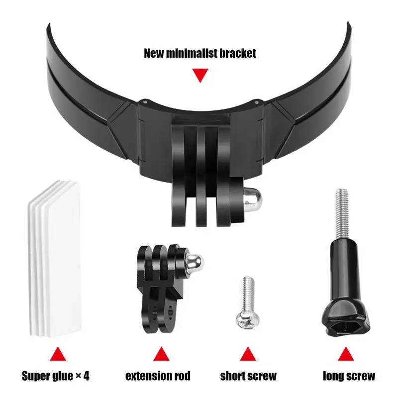 Staffa per fotocamera per casco moto Supporto Detachtable Parti di ricambio Supporto antiurto Kit di montaggio per mento Accessori