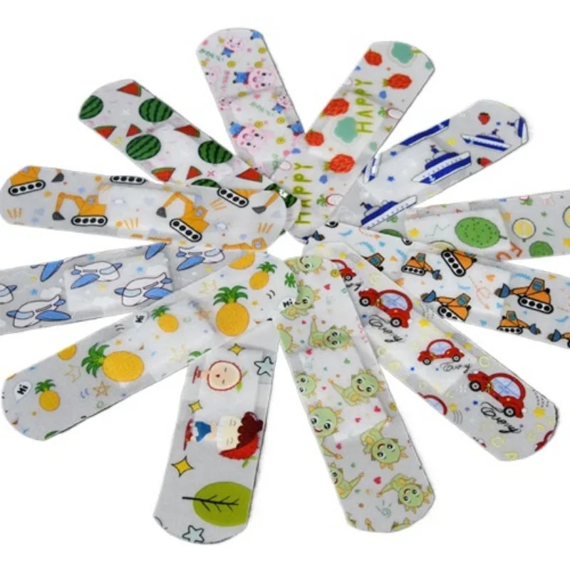 

100pcs Transparent Cartoon Band Aid Wound Dressing Patch Plasters for First Aid Strips Waterproof Adhesive Bandages Skin Patch