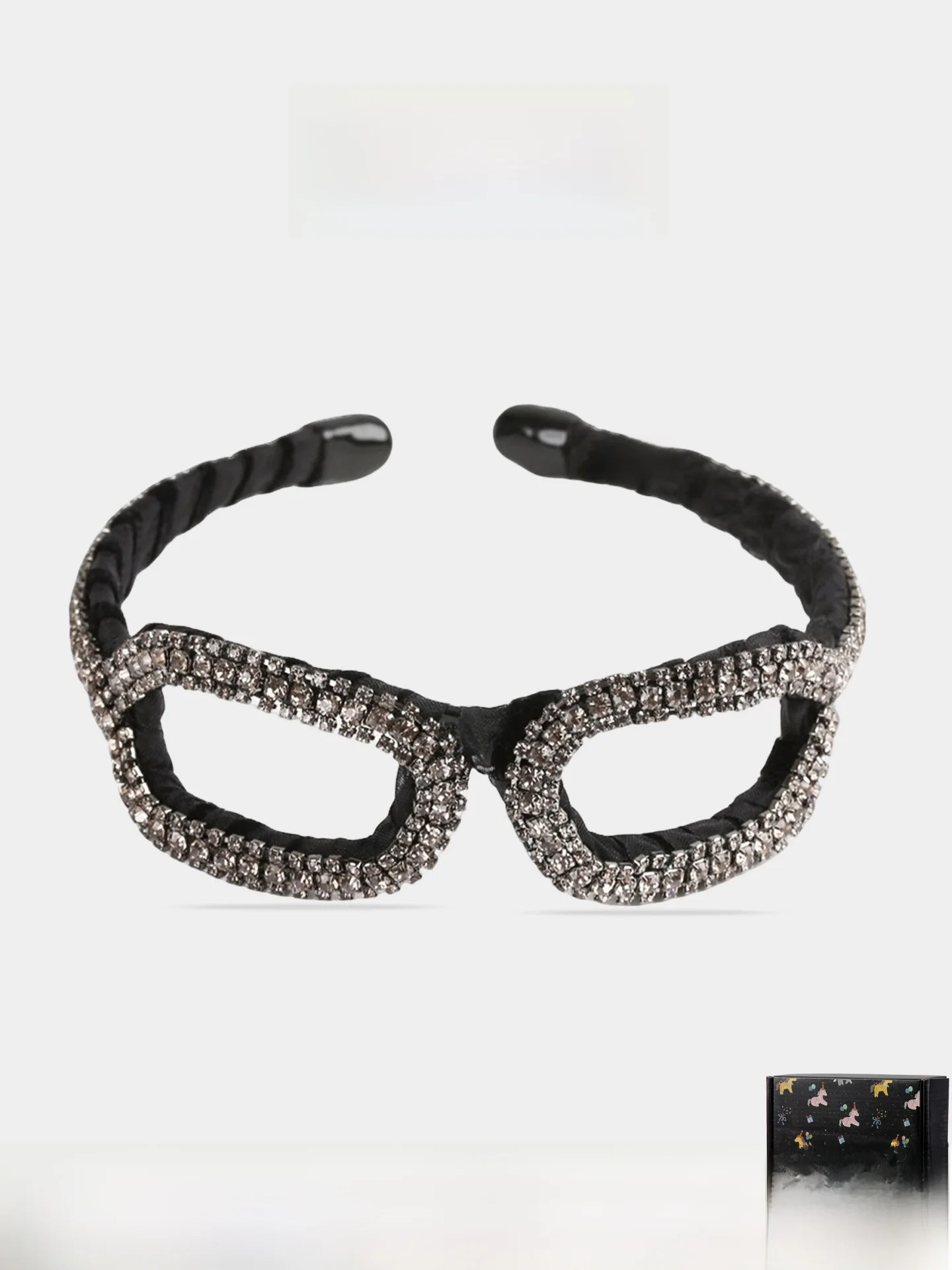 l9000-women's-diamond-eyeglass-hairband-anti-slip-washing-face-high-top-headband-fashionable-korean-style-hair-accessories