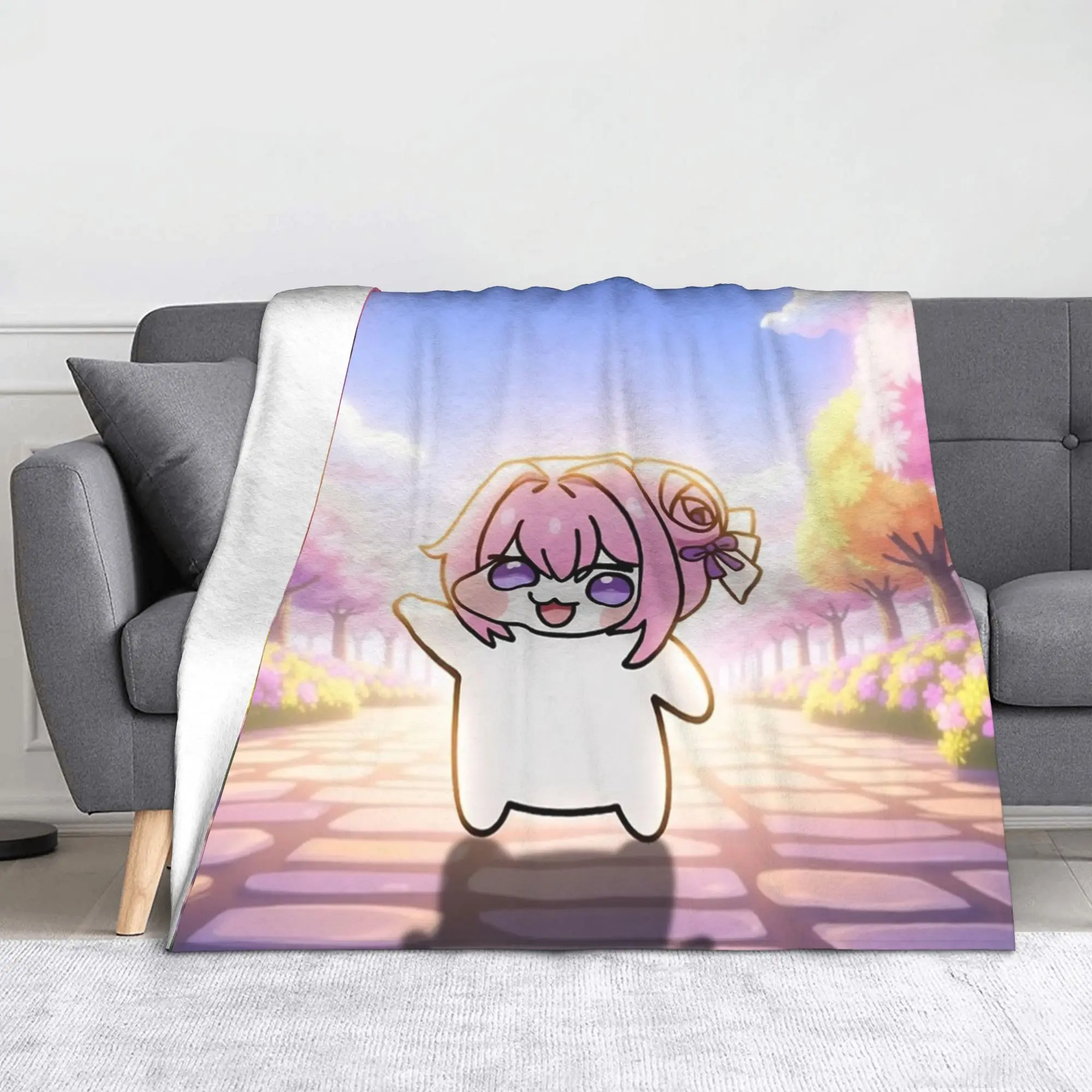 Hi Doro Nikke Blankets Fleece Print  Multi-function Warm Throw Blankets for Bedding Bedroom Plush Thin Quilt
