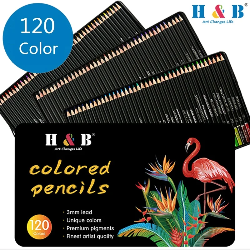 b color lapis conjunto para estudantes arte material escolar pincel a base de oleo coloracao profissional 72 120 cores h 01