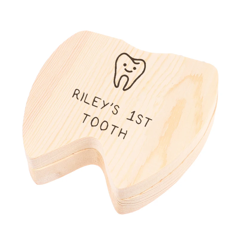 Engraved Wooden Tooth Fairy Box Personalized Gifts for Kids Baby Keepsakes Girl Tooth Fairy Tooth Box