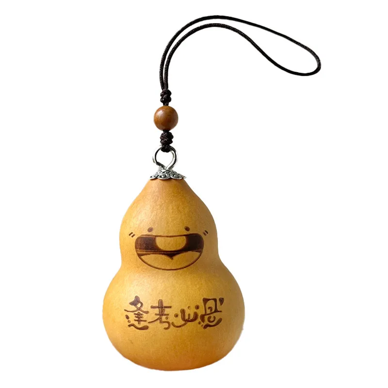 Natural Small Gourd Handheld Piece Exam Cheer Inspirational Portable Playable Gourd Bag Pendant Ornaments Gifts
