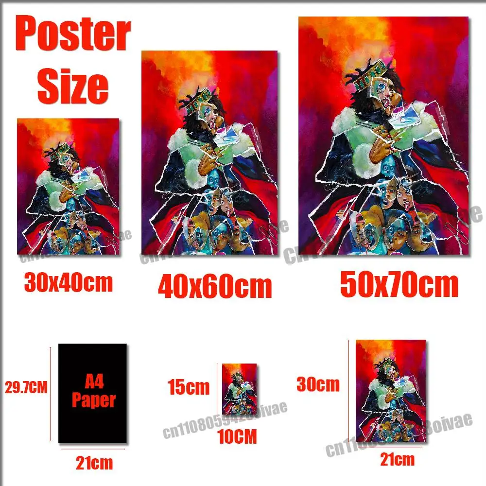 For J-J Cole The Fall Off Poster Sticker Paper Bars 40x60cm Self-adhesive Ornament Collectibles Playbill Cover