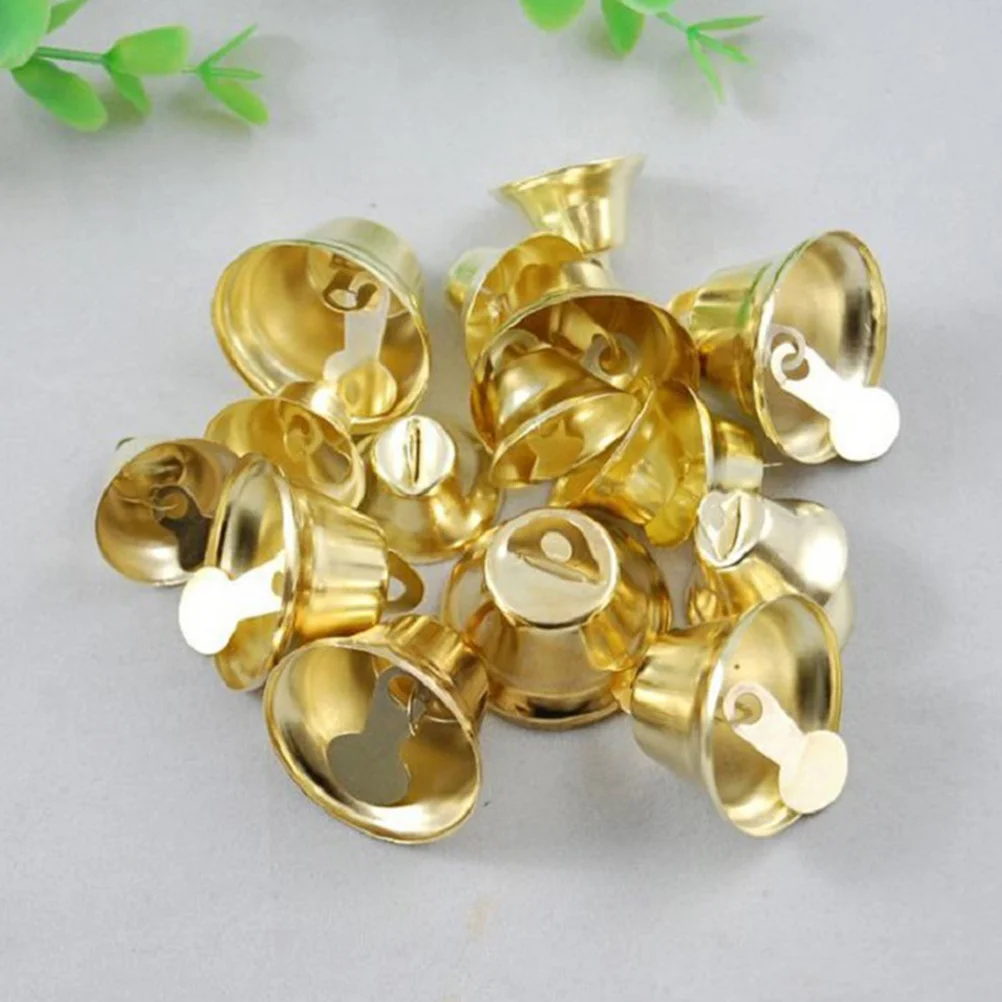 Small Gold Bells Mini Bells Crafts 120Pcs 14Mm Christmas Jingle Bells Gold Liberty Bells Decorative Bell Xmas Tree