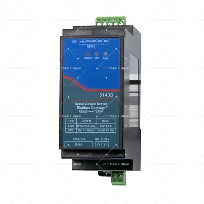 Module de communication industriel Modbus RS485 vers TCP/IP sur rail DIN, communication full duplex, DC9-24V B50B-Din-Rail