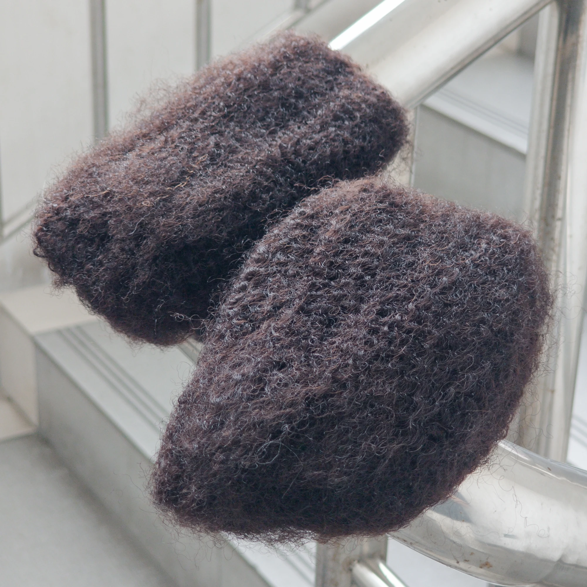 50g/개 QVR 킹키 트위스트 크로셰 브레이딩 헤어 100% 인모 번들 곱슬머리 인모 벌크 10-18인치 아프로 킹키 벌크 헤어