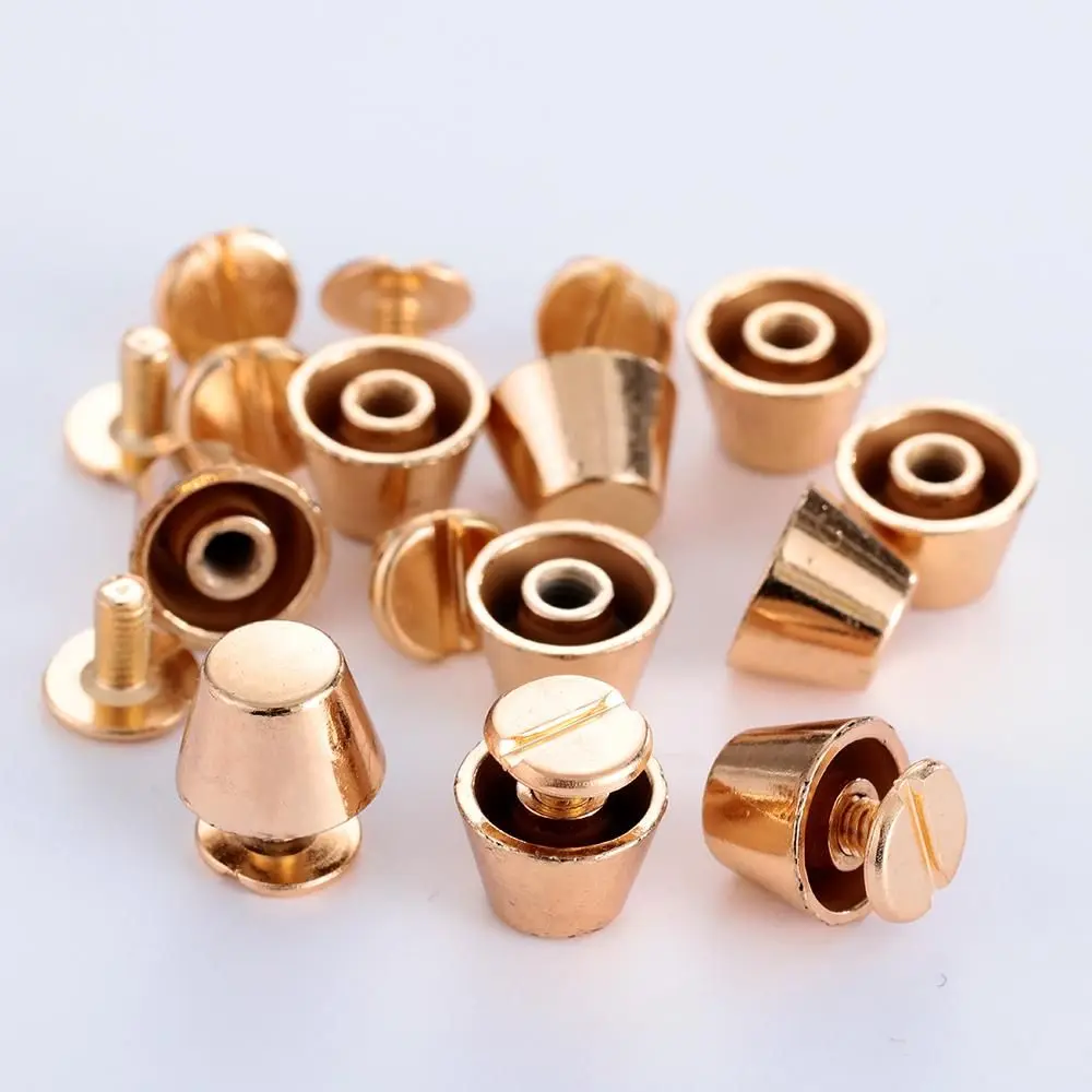 10set/bag 10/12mm Punk Cloth Button Leather Craft Clothes/Bag/Shoes Bucket Dome Round Head Screws Solid Nail Bolt Strap Rivets