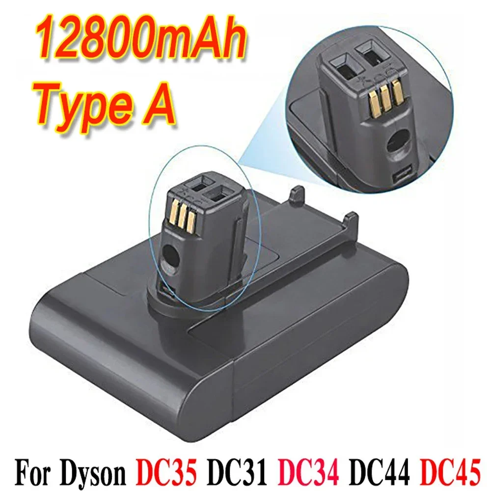 22.2V 12800mAh original  Li-ion Replacement Battery For Dyson Handheld Vacuum Cleaner DC31 DC34 DC35 DC44 DC45 917083-01 Type A