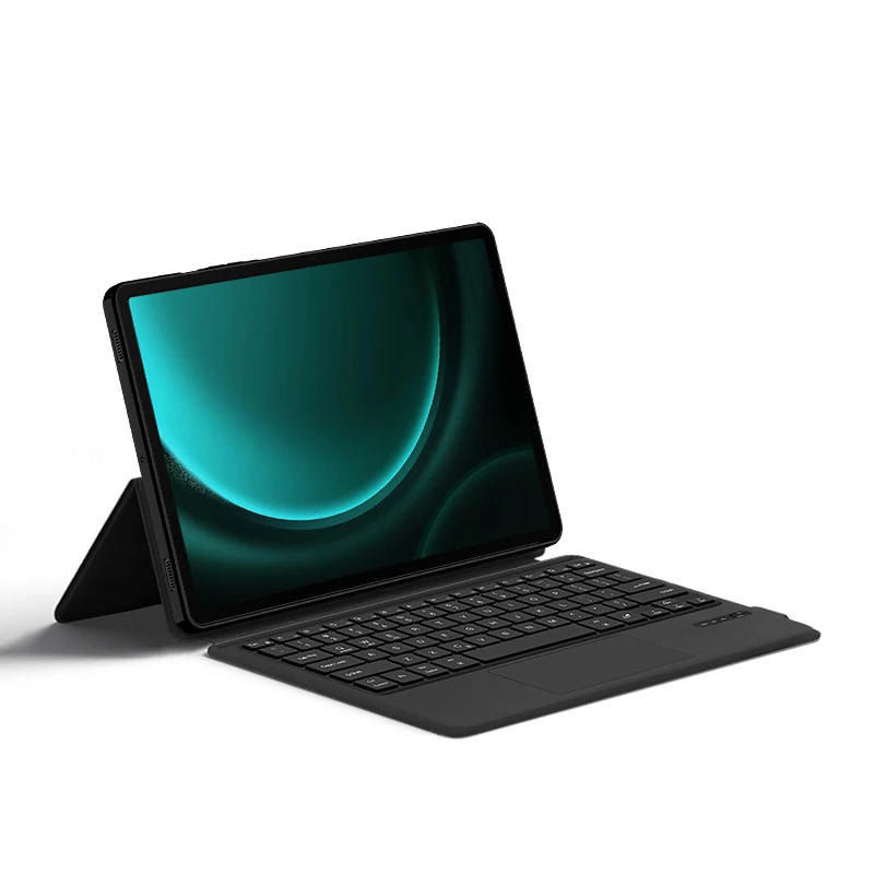 TrackPad Keyboard Case Spanish Portuguese For Samsung Galaxy Tab S9 FE Plus FE+ S9+ 12.4\