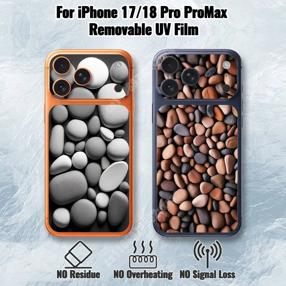 Bling Bling Shining Stone Removable UV Film for iPhone 17 Pro 18 ProMax HD Back Sticker