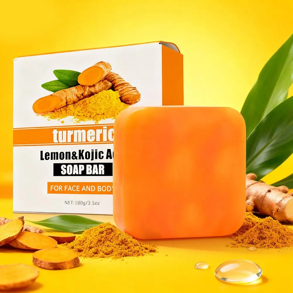 

Turmeric Soap Body Cleaning Lightening Dark Underarm Leg Body Cleansers Brightening Face Soap Tender Skin Care Beauty