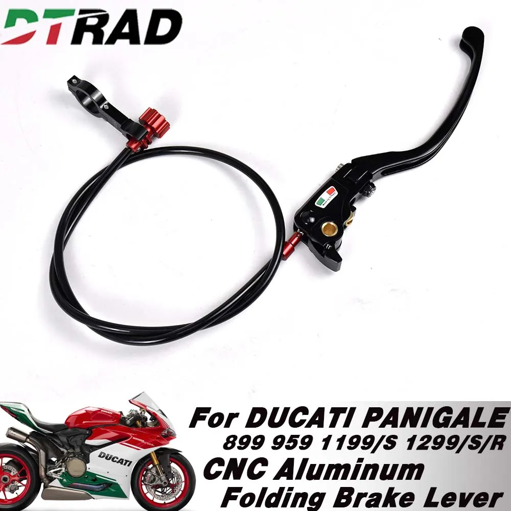 For DUCATI PANIGALE 899 959 1199/S/Tricolor 1299/S/R TWM Folding Brake Adjustable Lever With Remote Brake Span Adjuster Kit