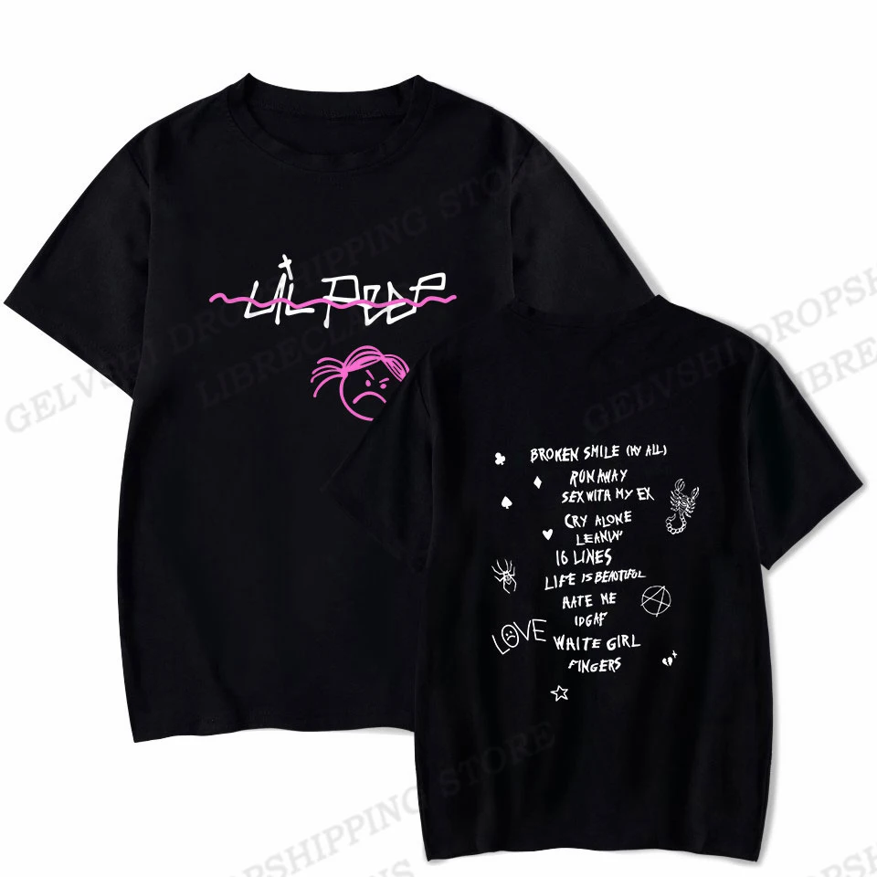 

Rapper Lil Peep T Shirt Men Women Fashion T-shirt Cotton Tshirt Kids Hip Hop Tops Tee Music Tshirt Boy Tees Mens Clothing Summer