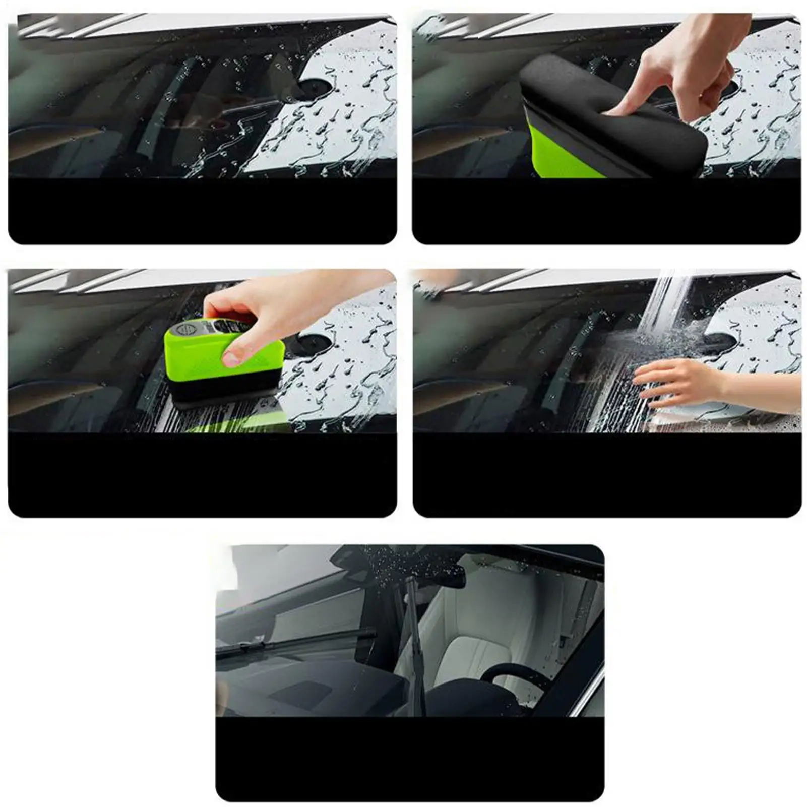 Car Glass Oil Film Brush Cleaner Remover Tool Windshield Hydrophobic Anti Fog Coating Care Kit Automotive