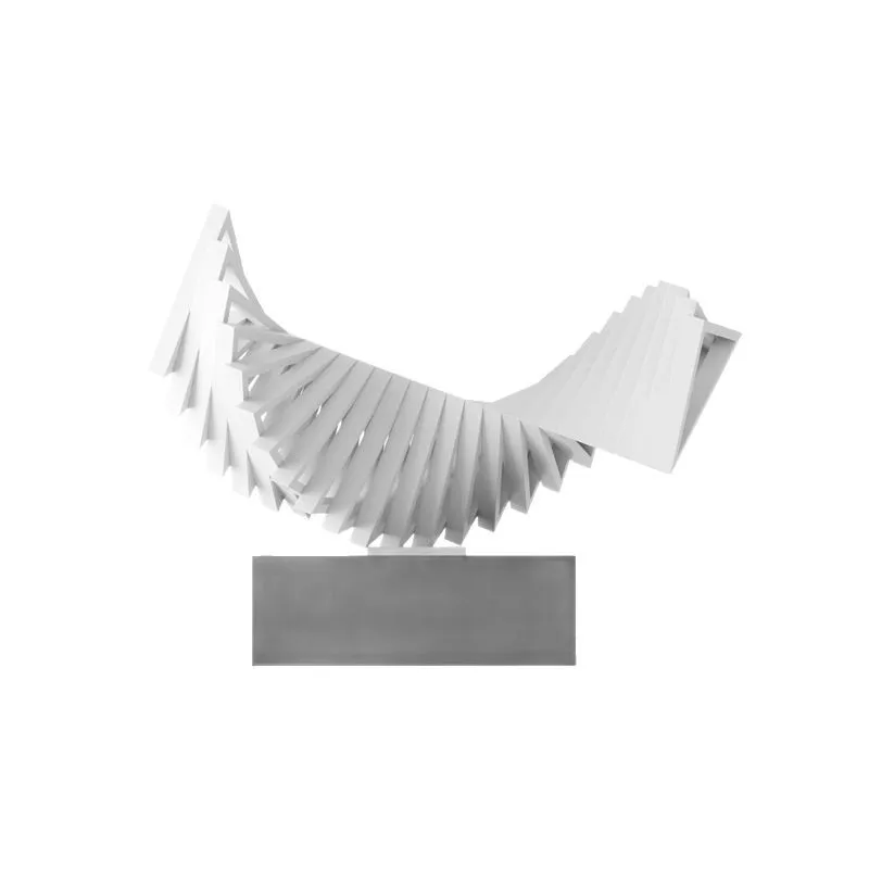 

Modern light luxury high-end porch sculpture ornaments, floor-to-ceiling TV decorations in the staircase