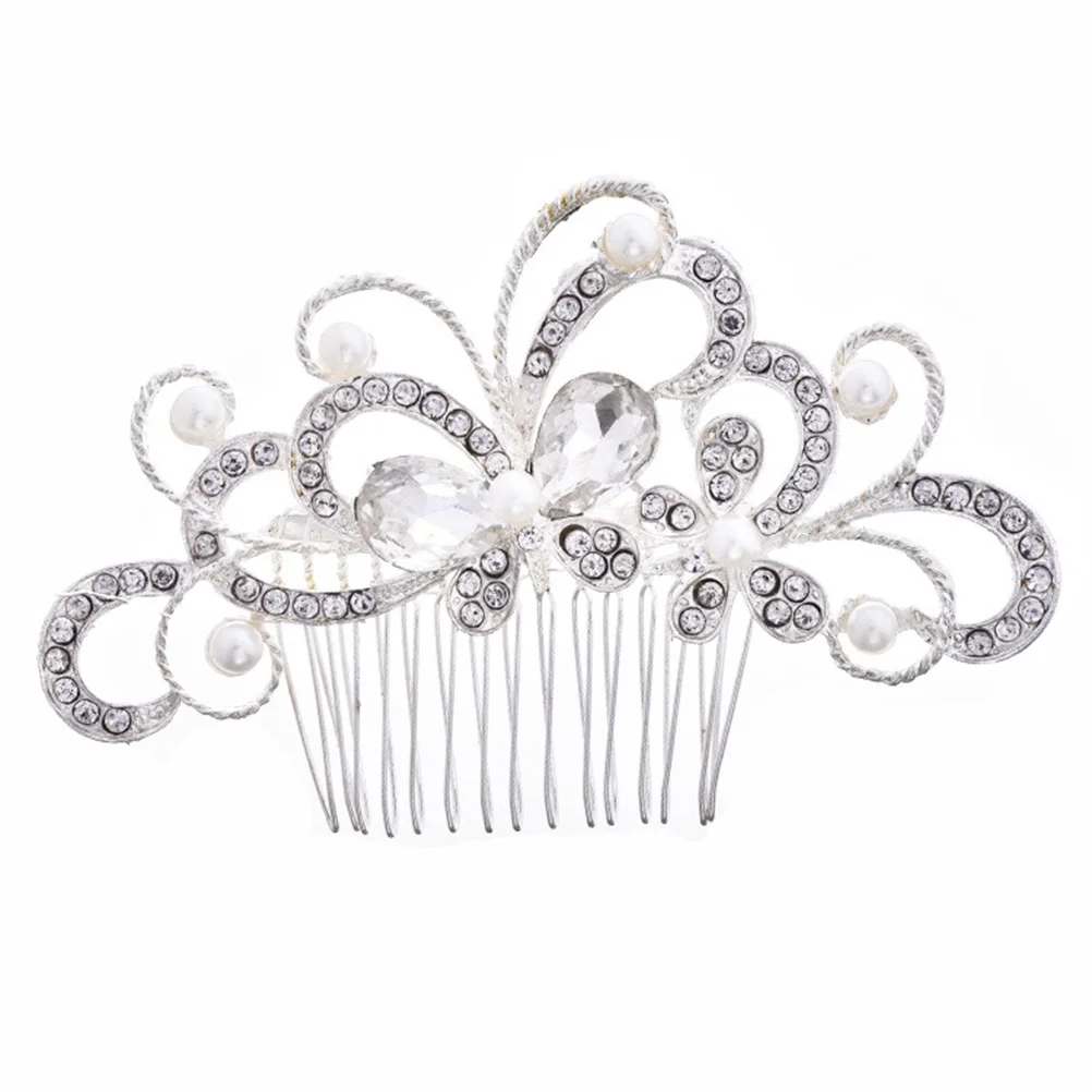 

4pcs Pearl Comb Rhinestones Bridal Accessories Hair Combs Bride Alloy Beautiful Decor Occasions Prom Wedding Flowers