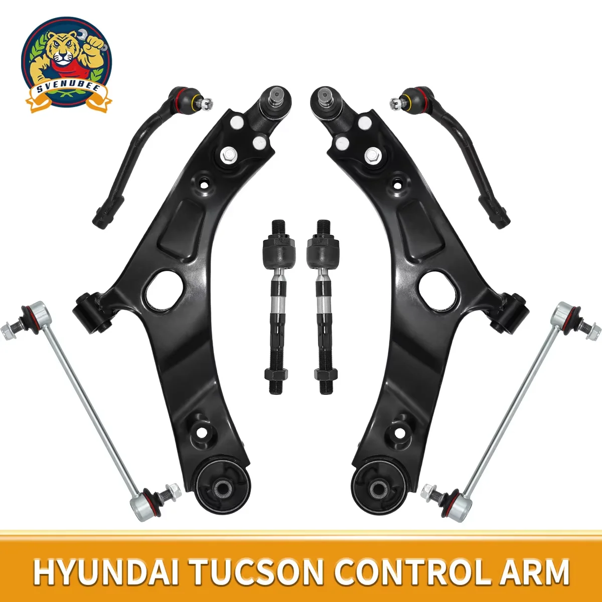 

Svenubee 8Pcs Front Lower Control Arm Ball Joints Stabilizer Link Kits for Hyundai Tucson Kia Sportage 2010 2011 2012 2013