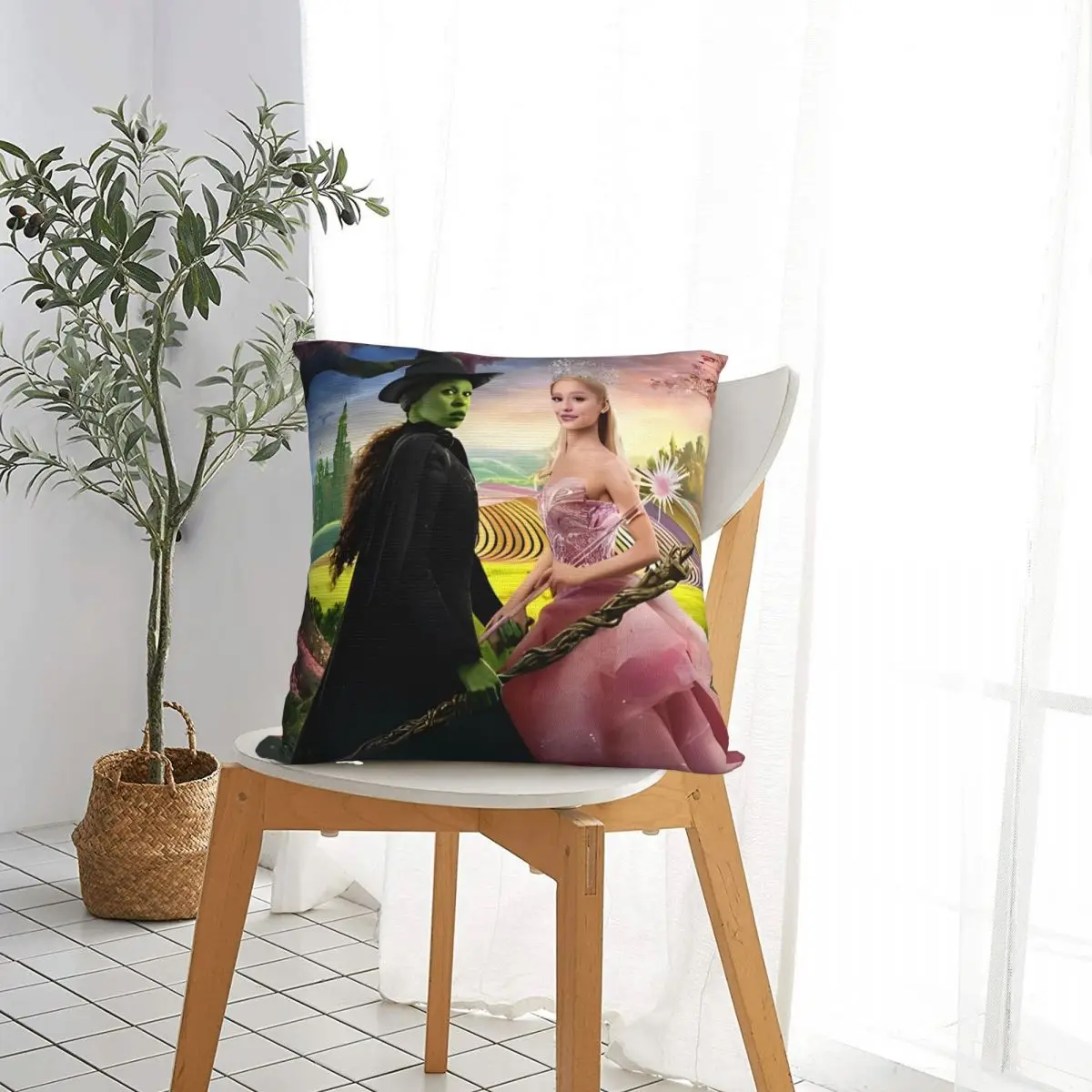 Epic Musical Fantasy Film W-Wicked Pillowcase Polyester Cushion Cover Decoration Throw Pillow Case Cover Sofa Square 40X40cm