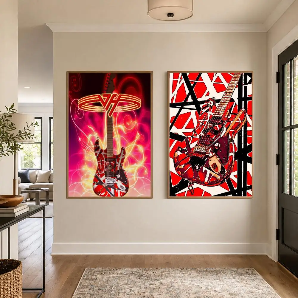 Legend E-Eddie Van Halen Poster Graphic Wall Art Poster HD Waterproof PP Paper Print for Bedroom Living Room Office Decor Gift