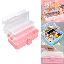 Portable Storage Box Foldable For Stamp Wax Scrapbook Storage Transparent Large Hairpin Box Makeup Organizer Nail Jewelry Box