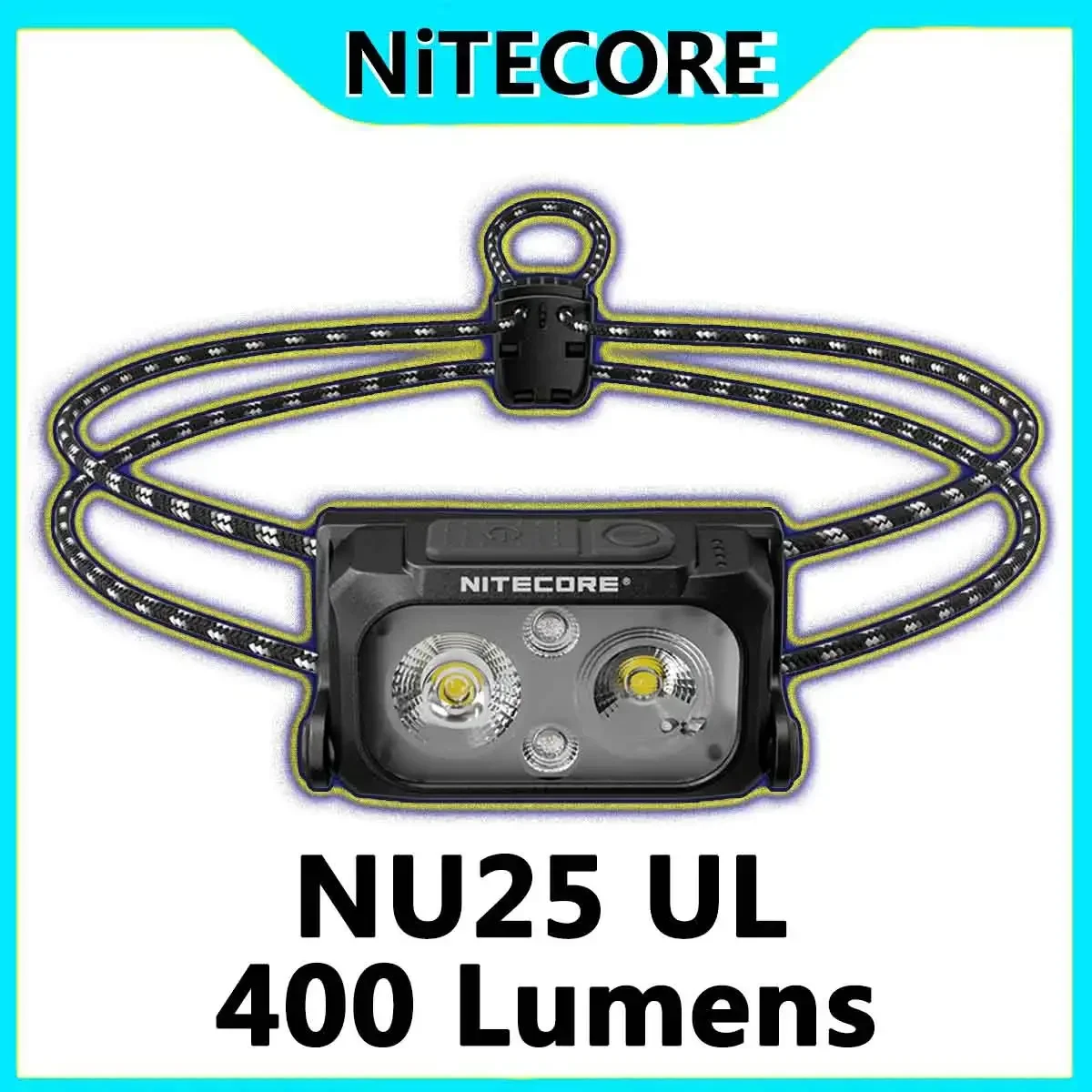 NITECORE NU25 UL 400 lumen headlights with an illumination distance of 64 meters