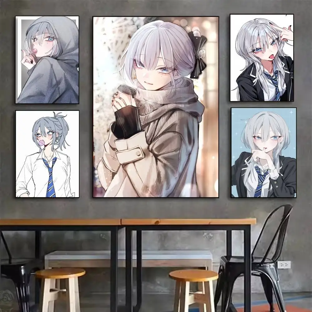 Haimiya Senpai Wa Kowakute Kawaii Manga  Poster Waterproof HD Art Wall Decal Self-Adhesive Print