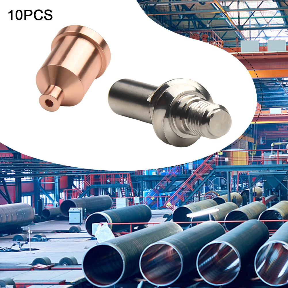 

For Tomahawk 1538 Plasma Cutter Electrode and Tip Kit LC105 KP28451 KP28458 10pcs Compatible Replacement Parts for Lincoln LC105