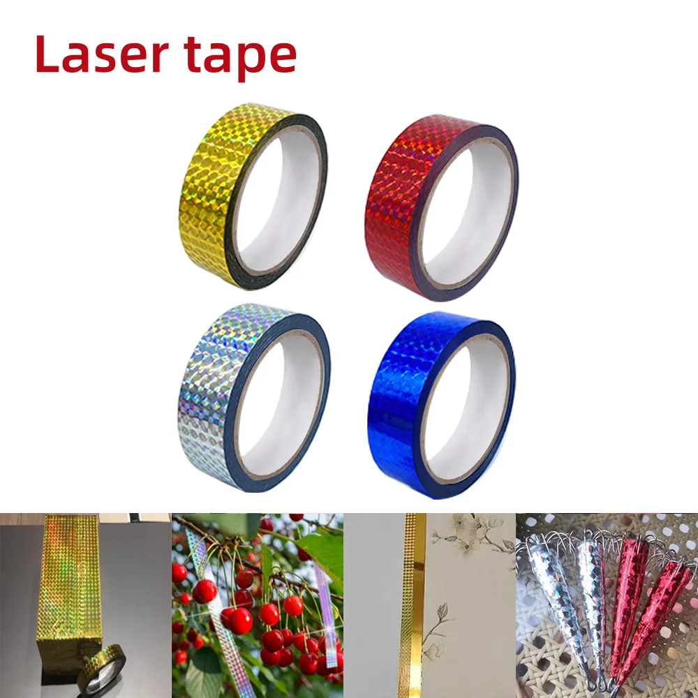 Laser tape, self-adhesive holographic reflective decorative tape, very suitable for handmade projects, DIY art, home furnishings