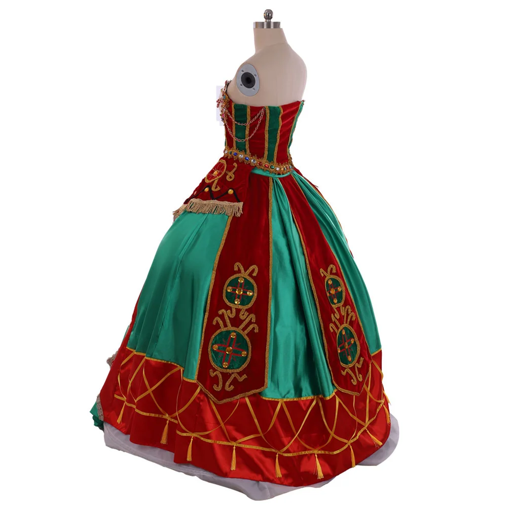 Das Phantom der Oper Christine Daae Cosplay Kostüm Sexy schulterfreie Kleider Bühnenauftritt Ballkleid