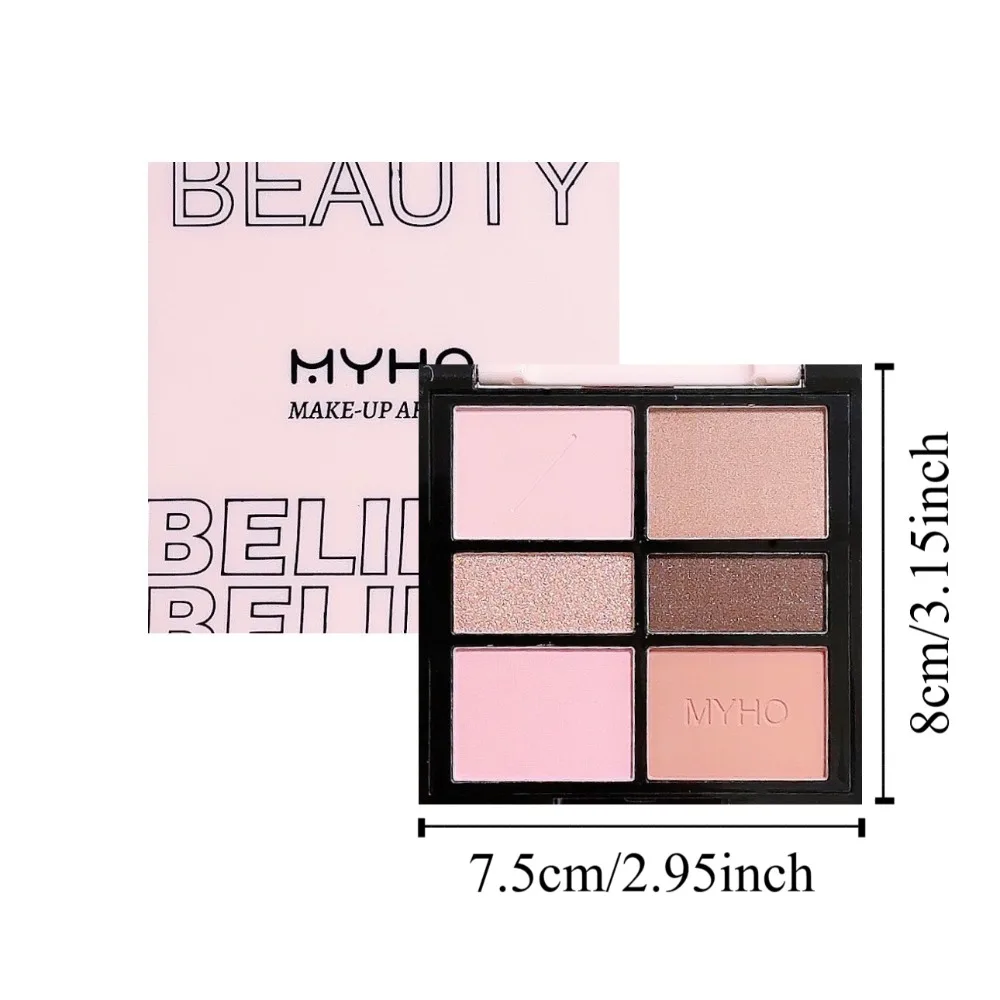 جديد 6 ألوان عينيه لوحة لؤلؤي ماتي لون الأرض الترا المصطبغة ماتي طويلة الأمد الحليب الشاي بريق ظلال العيون النساء