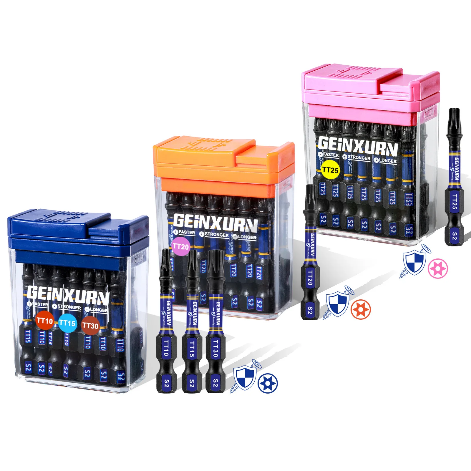 Geinxurn Impact Security Torx Screwdriver Bits Set,45 Pcs 2