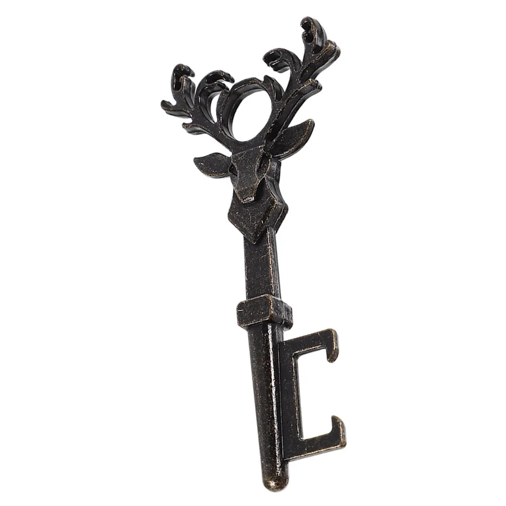 Deer Head Bottle Xmas Beer Portable Metal Beer Bottle Creative Can Wall Mountable Zinc Alloy Beverage Kitchen Jar Opener Manual